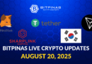 USDT Issuer Tether Hires Ex-Trump Official for US Expansion | Live Crypto Updates | Aug. 20, 2025