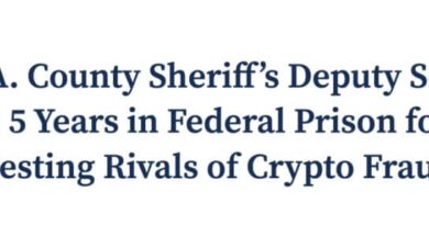 Former LA Deputy Sentenced to 5 Years in ‘Crypto Godfather’ Extortion Case