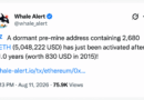 Ethereum’s Oldest Whales Wake up as Millions Leave Deep Storage